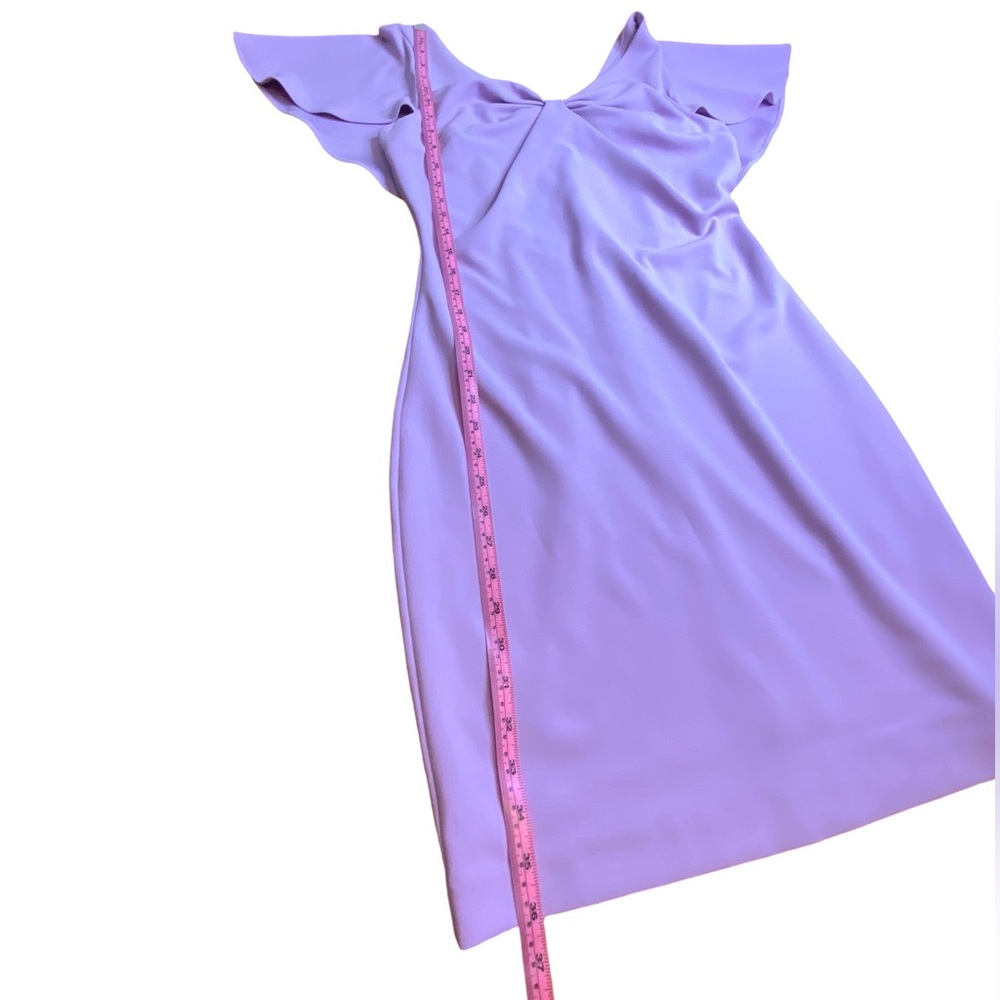 Belle Badgley Mischka Nova Lilac Flutter Cocktail Dress Women’s Size 6 - Picture 8 of 15